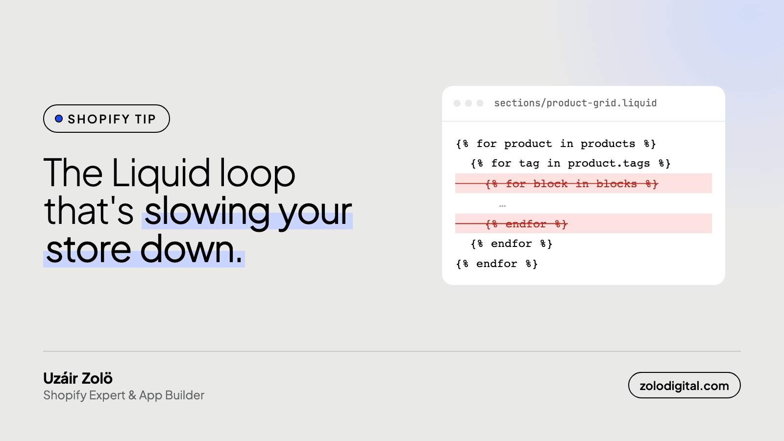 The Liquid loop that's quietly slowing down your Shopify store