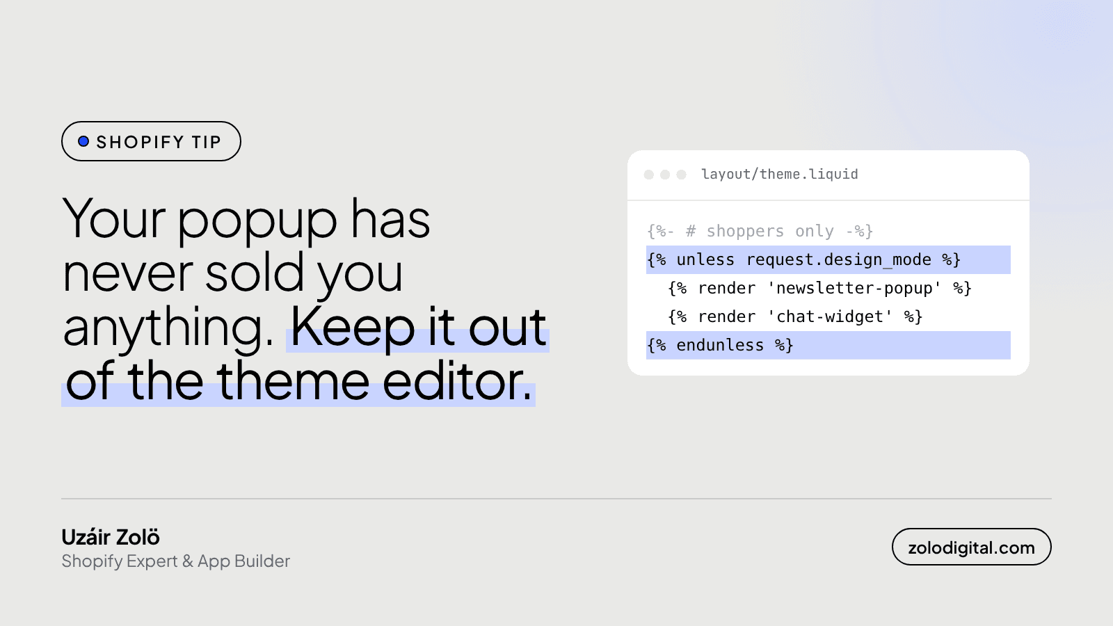 How do you hide popups in the Shopify theme editor?