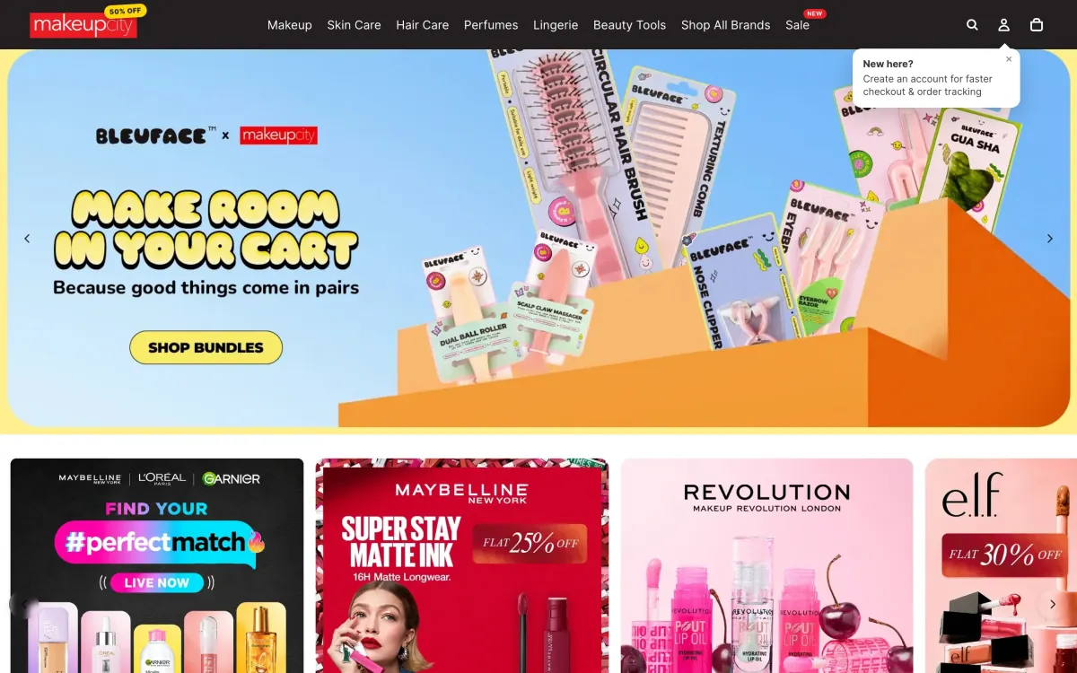Makeup City Pakistan's Shopify store