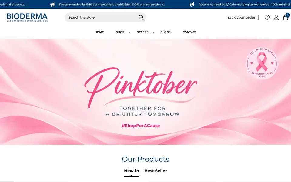 Bioderma's website