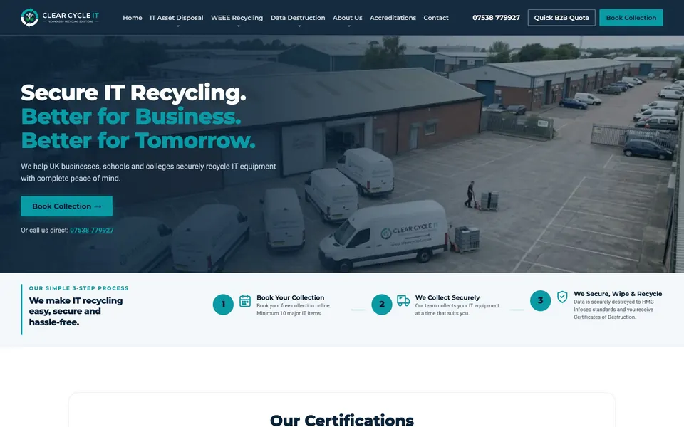Clearcycle IT's website