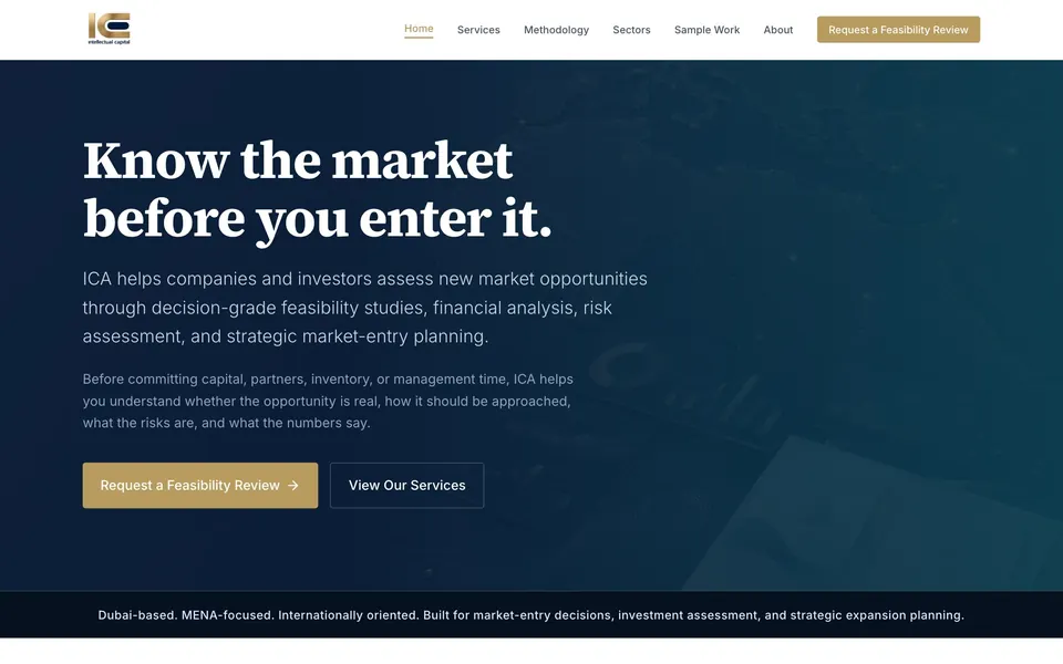 ICA Arabia's website