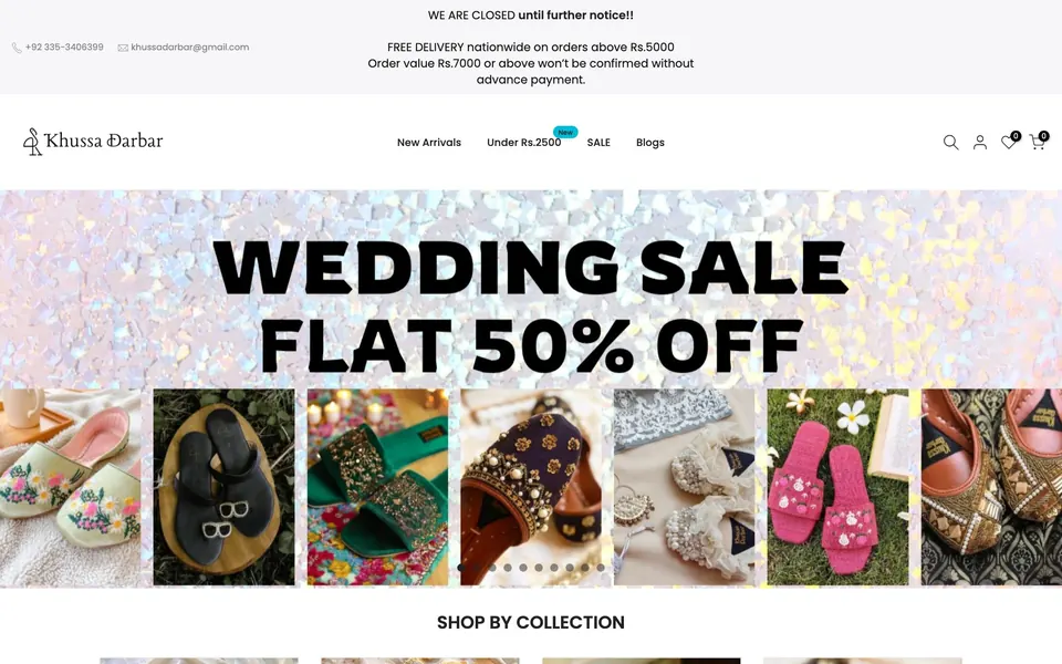 Khussa Darbar's website on a laptop