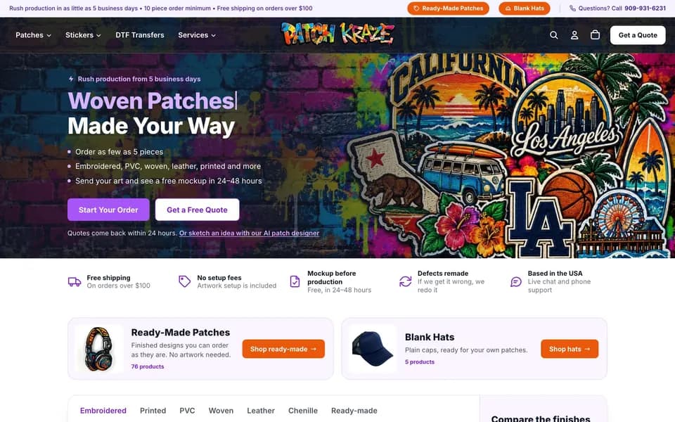 Patch Kraze's website