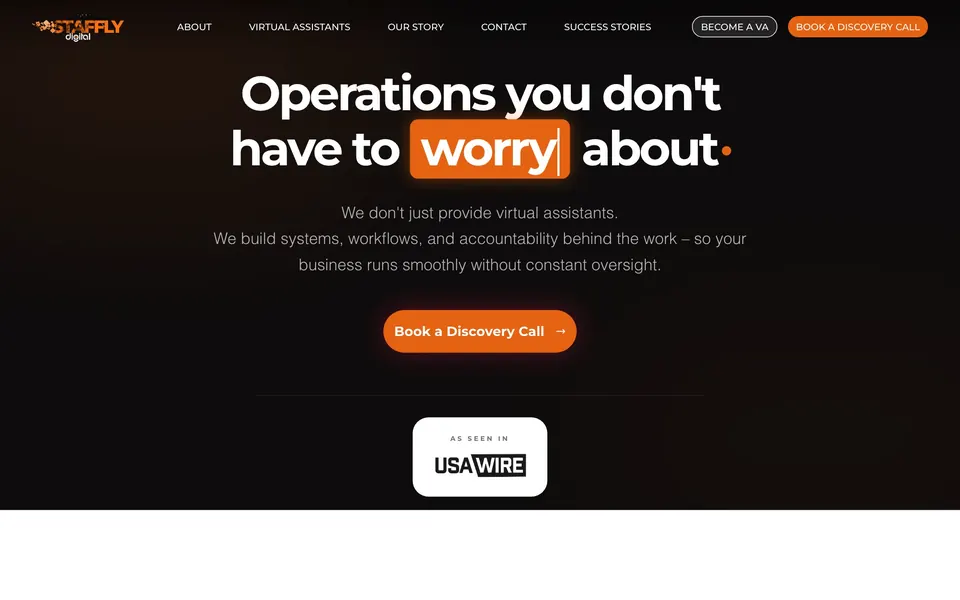 Staffly's website