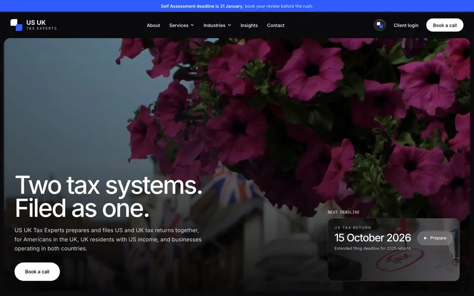 US UK Tax Experts's website