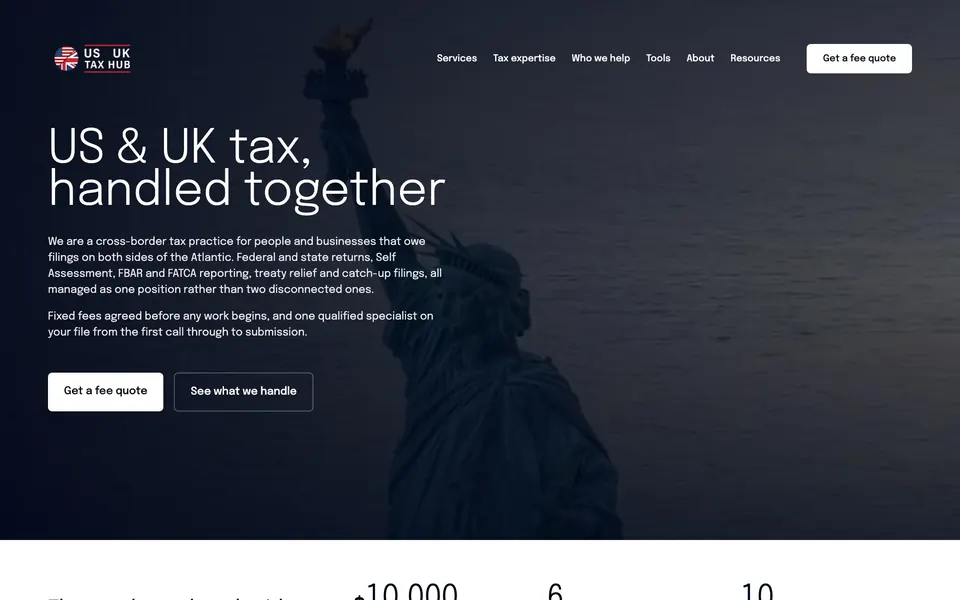 US UK Tax Hub's website